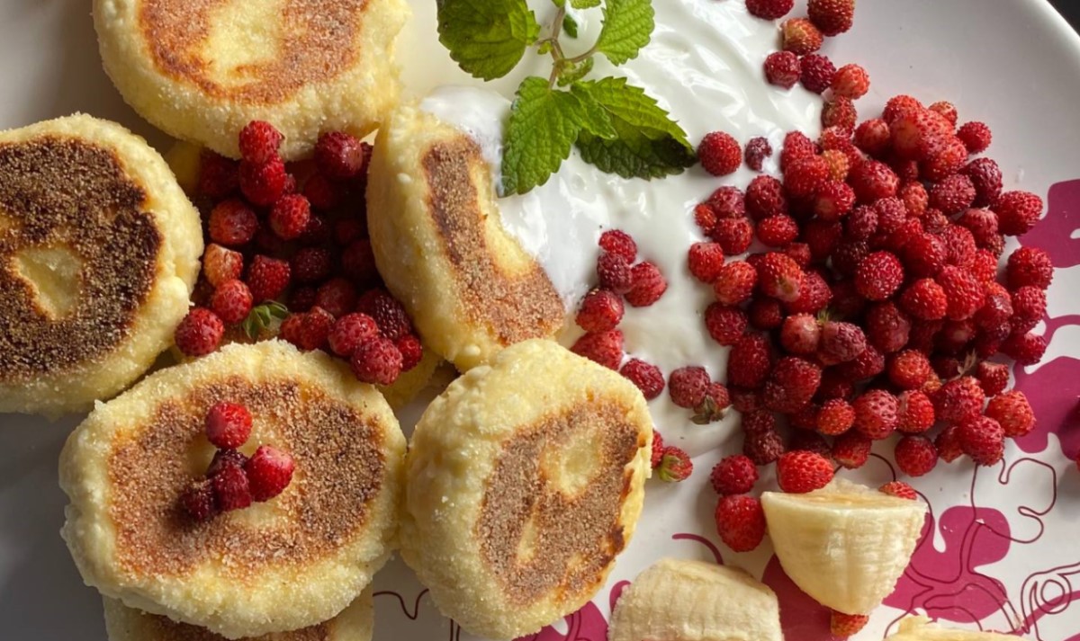 сырники с земляникой